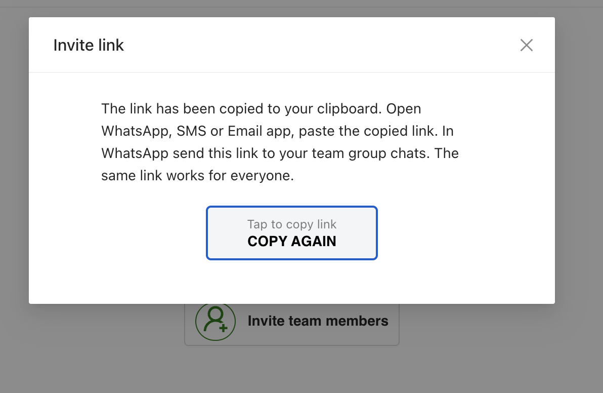 Invite Members Feature