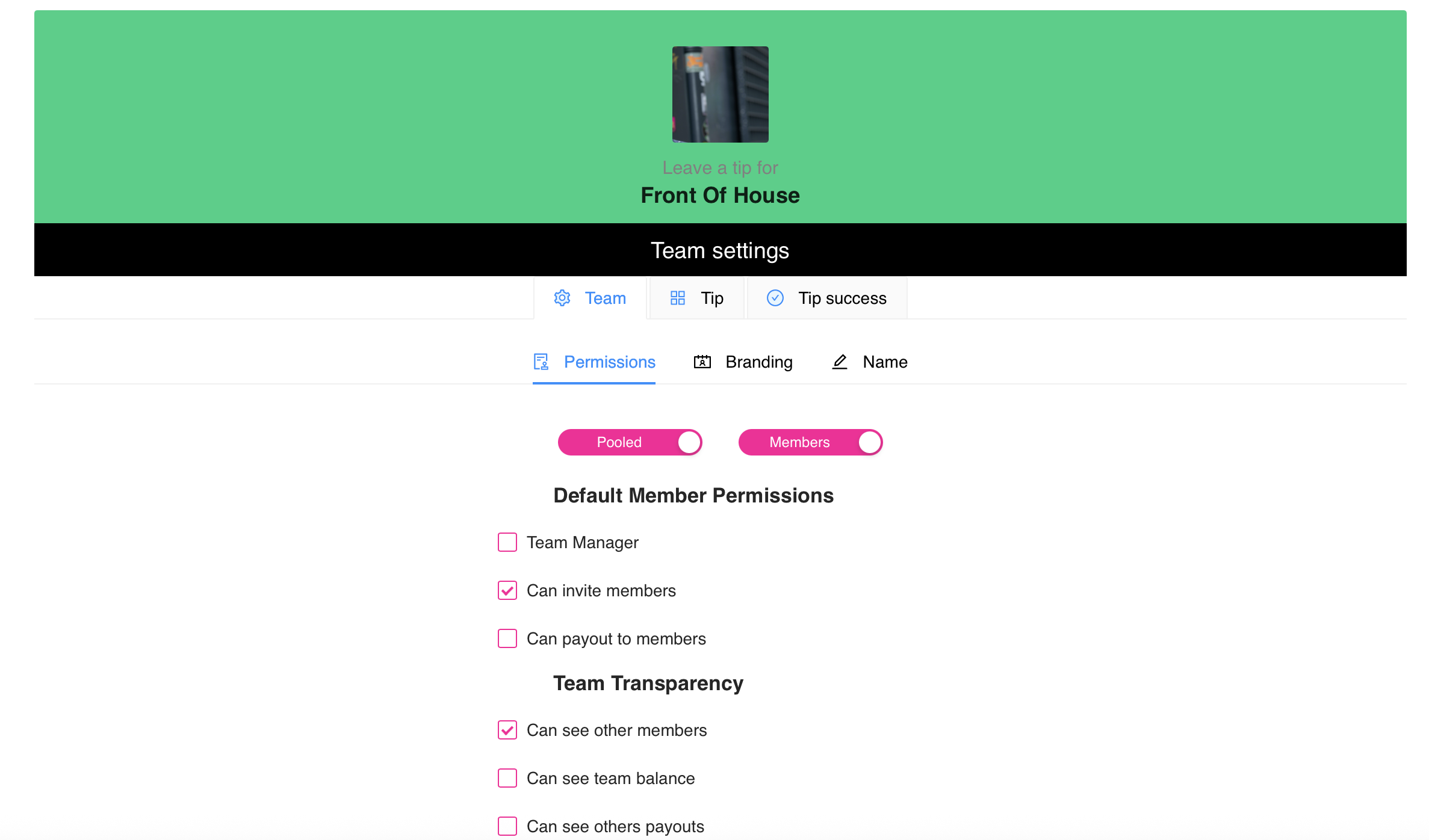 Permissions Configuration