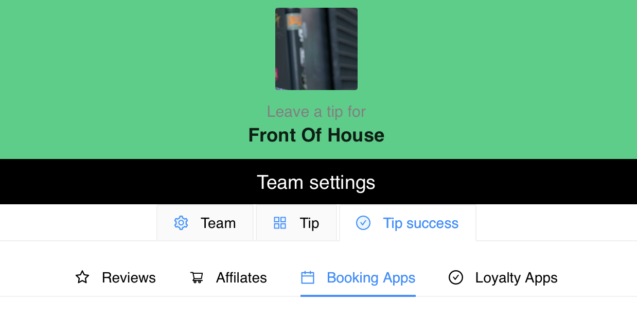 Front of House Dashboard